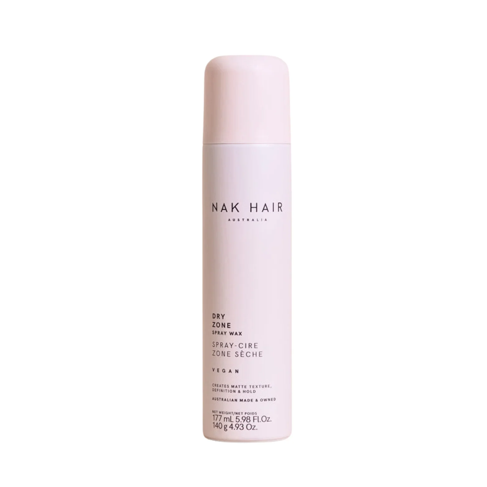 NAK HAIR DRY ZONE SPRAY WAX 140G *CLEARANCE