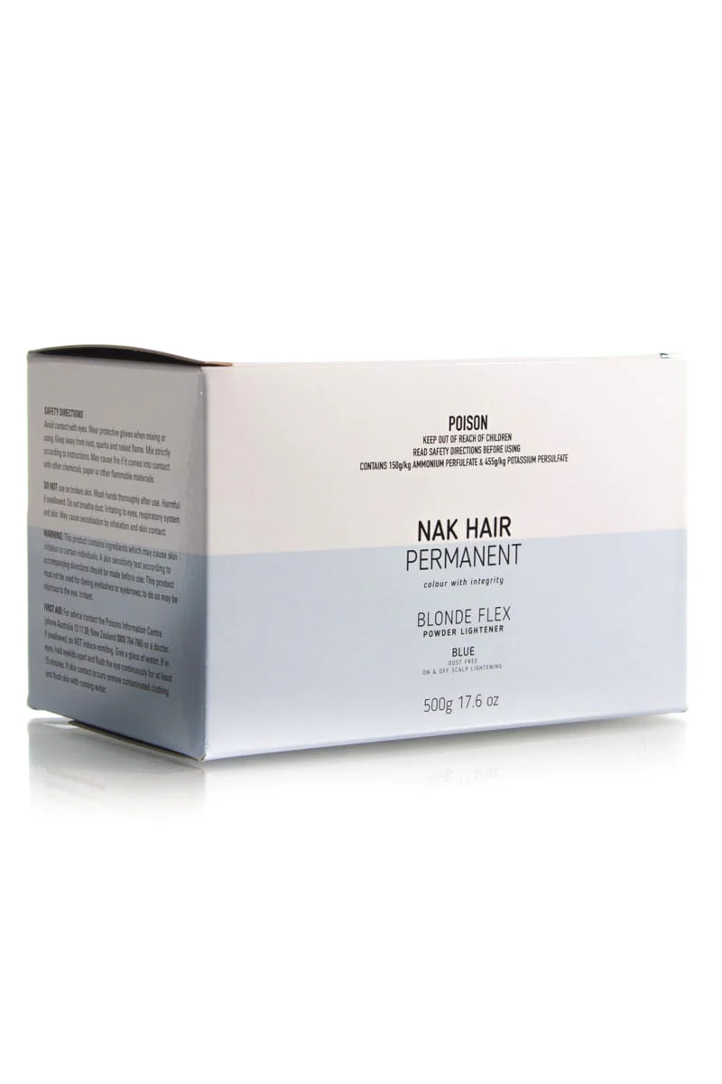 NAK HAIR PERMANENT BLONDE FLEX BLUE POWDER LIGHTENER 500G