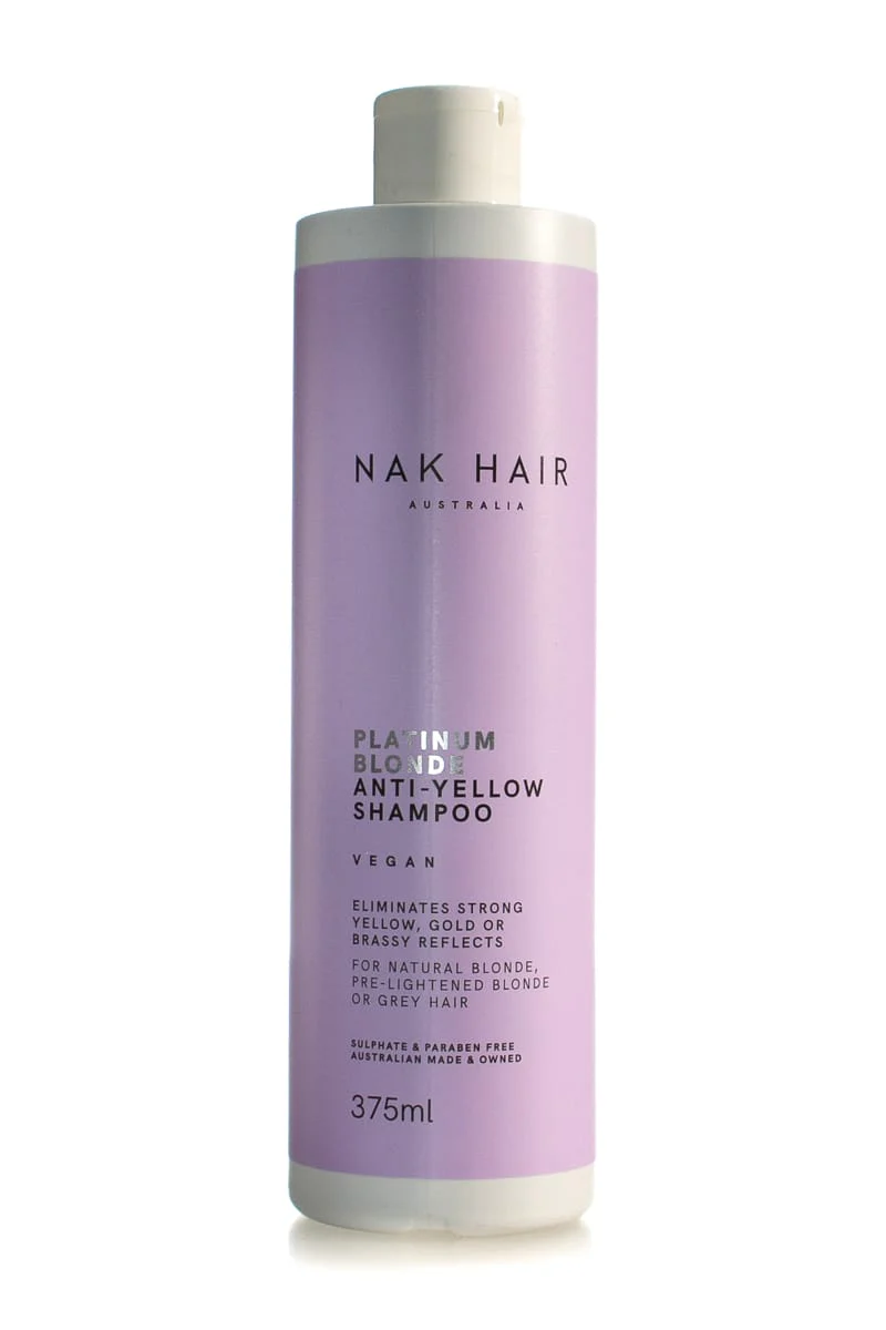NAK HAIR Platinum Blonde Anti-Yellow Shampoo | Various Sizes *CLEARANCE - Image 3