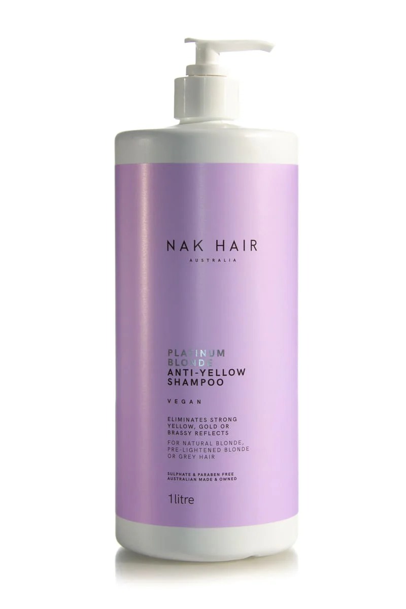 NAK HAIR Platinum Blonde Anti-Yellow Shampoo | Various Sizes *CLEARANCE - Image 4
