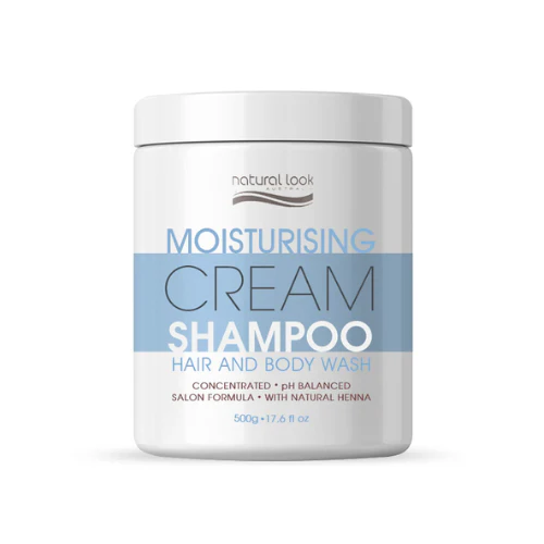 NATURAL LOOK MOISTURISING CREAM SHAMPOO HAIR & BODY WASH 500G