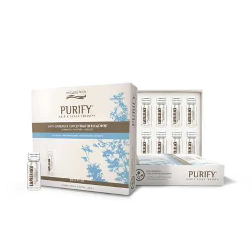 NATURAL LOOK PURIFY ANTI-DANDRUFF TREATMENT 12 VIALS X10ML