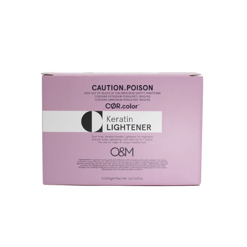 O&M COR.COLOR KERATIN LIGHTENER 2 X 500G (AMMONIA FREE) - BLUE - Image 2