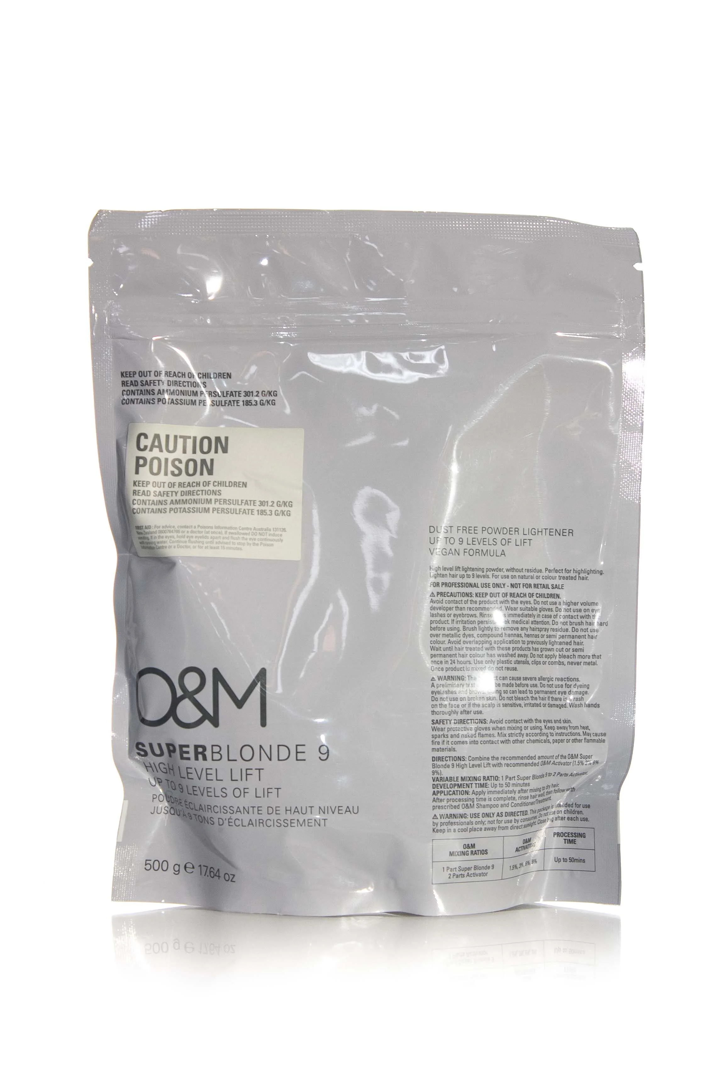 O&M SUPER BLONDE High Level 9 Lift Powder Lightener | Various Sizes - Image 2