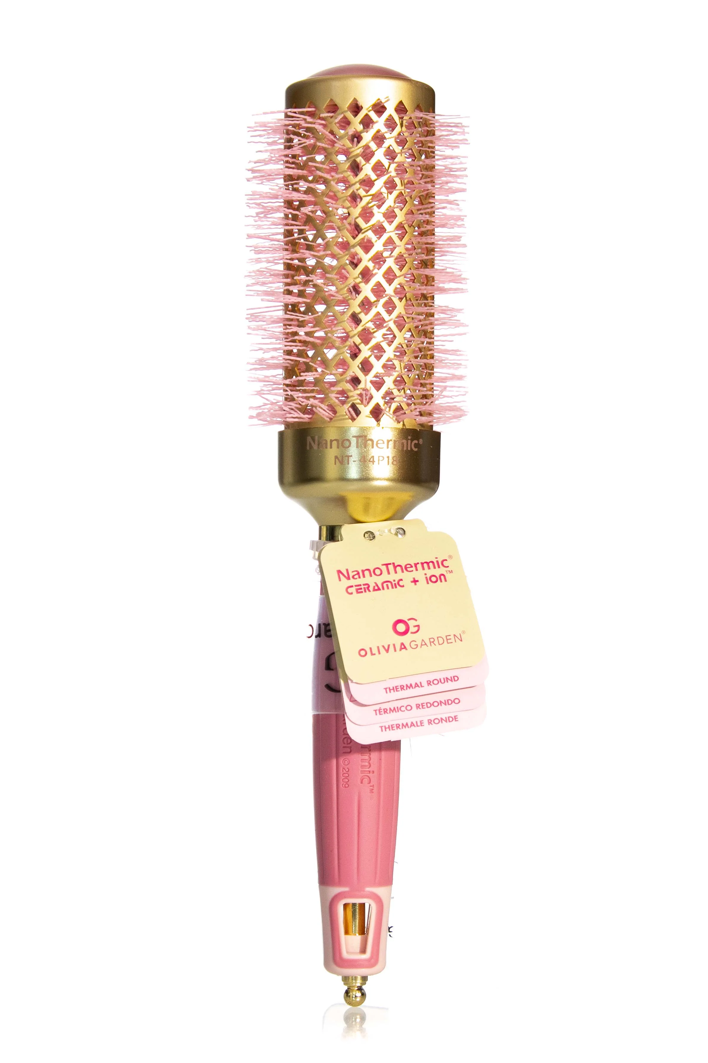 Olivia Garden Nano Thermic Pink Brush | Various Sizes - Image 3