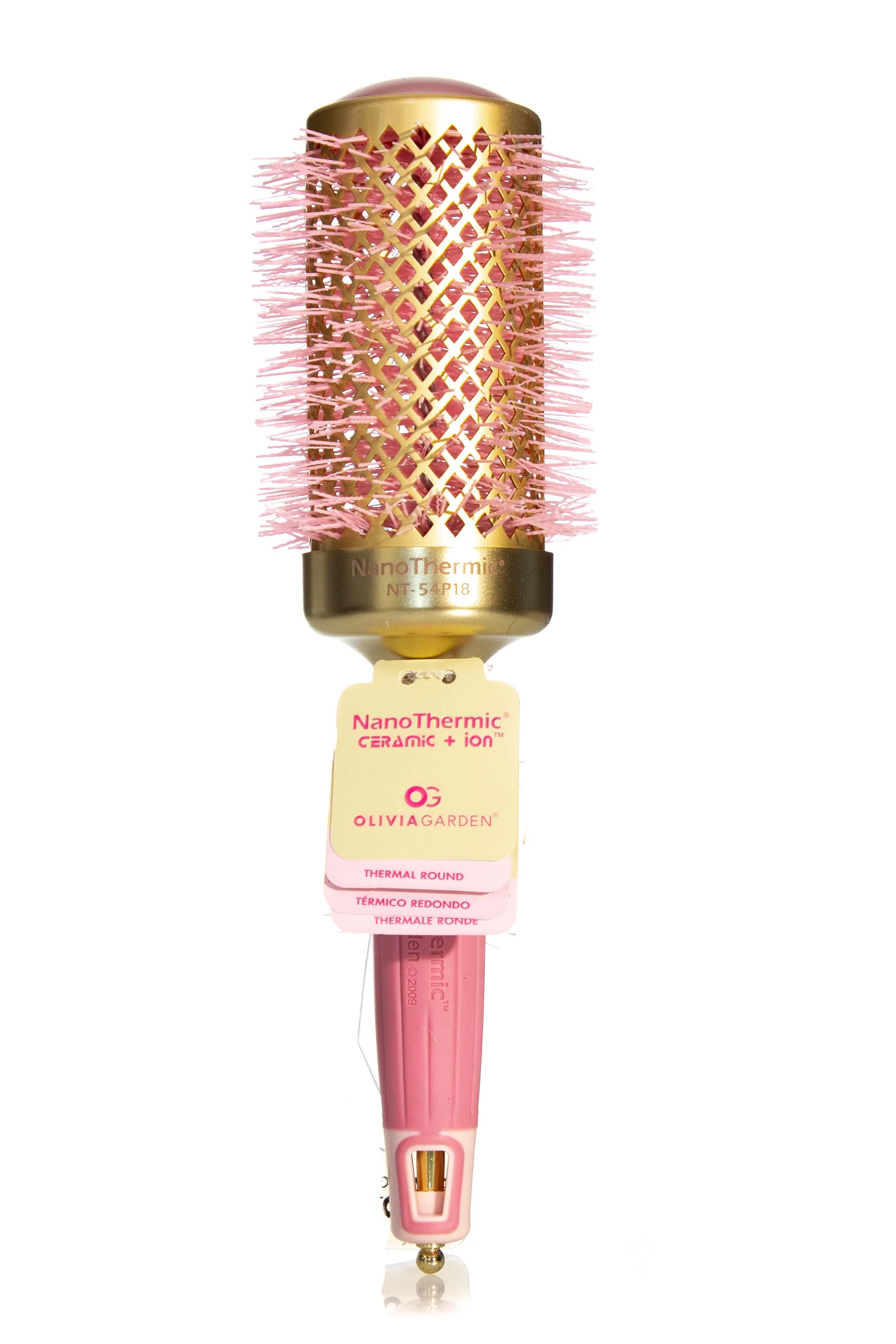 Olivia Garden Nano Thermic Pink Brush | Various Sizes - Image 4