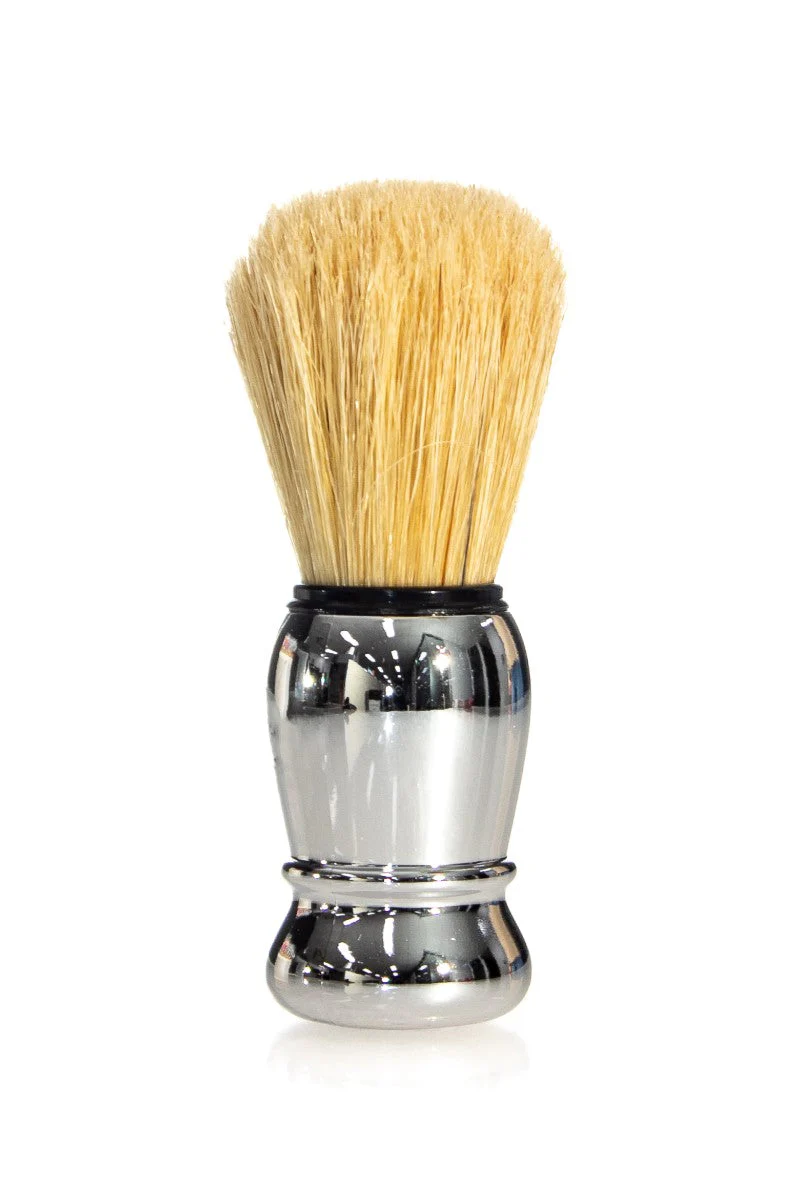 OMEGA SHAVE BRUSH PURE BRISTLE SILVER