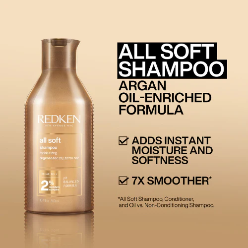 REDKEN All Soft Shampoo  |  Various Sizes - Image 4