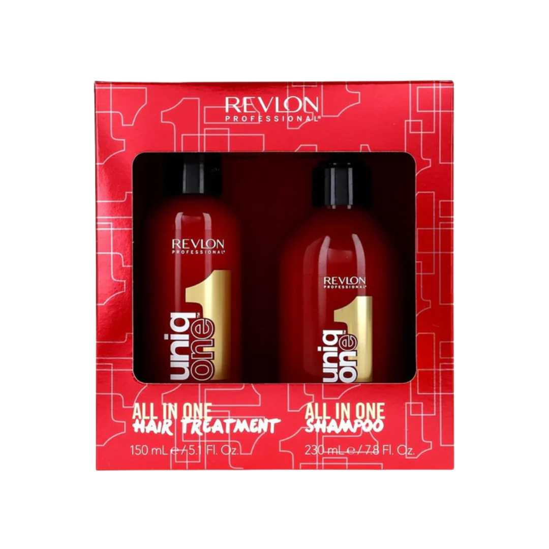 REVLON UNIQ ONE DUO PACK ALL IN ONE HAIR TREATMENT 150ML & SHAMPOO 230ML