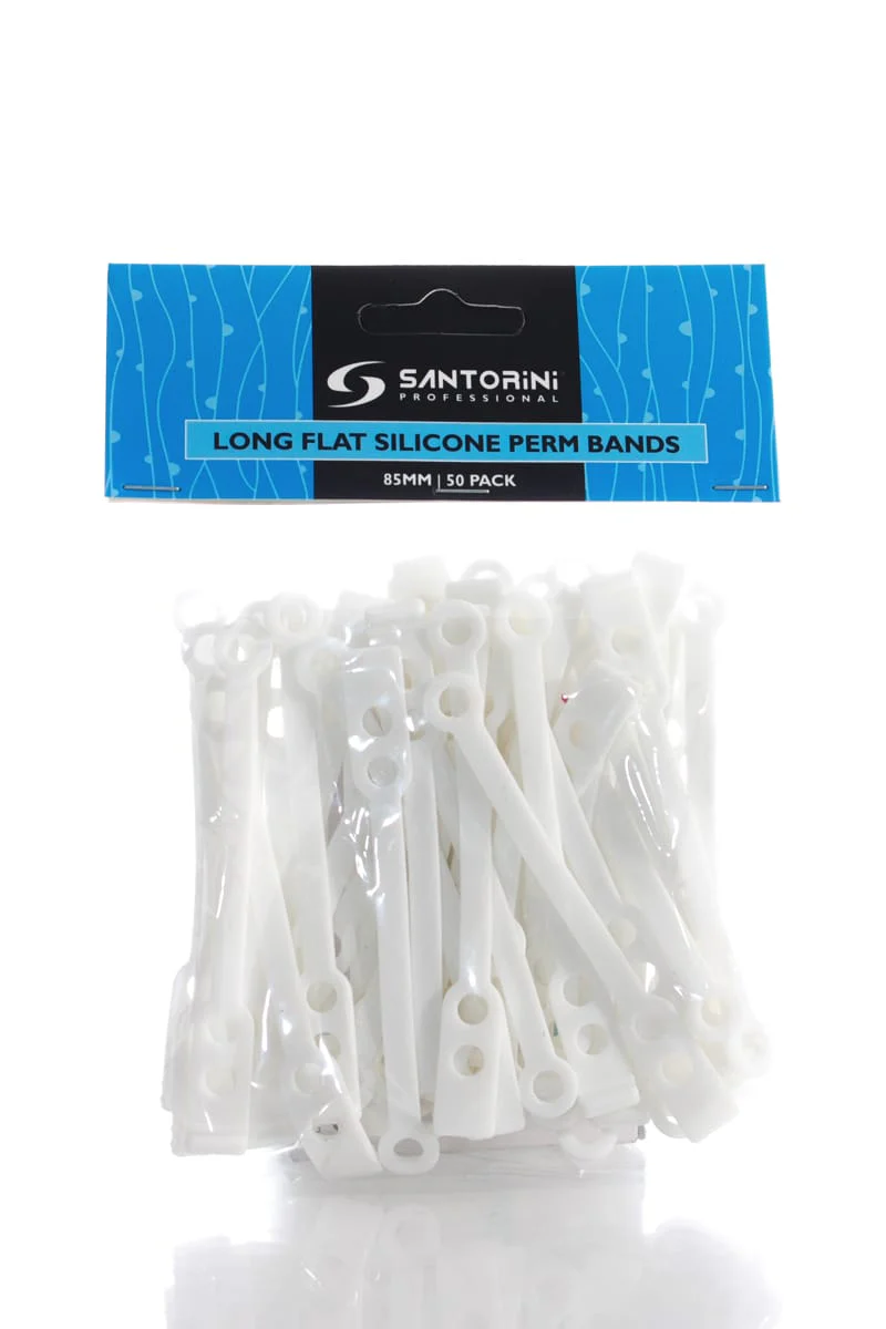 SANTORINI Flat Silicon Perm Bands   50 Pack  |  85mm, Various Colours - Image 2