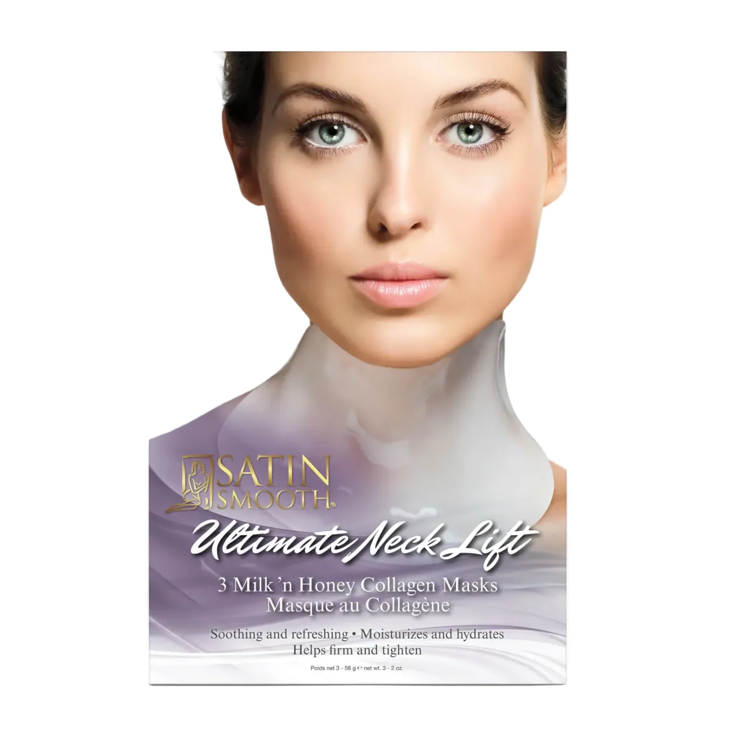 SATIN SMOOTH ULTIMATE COLLAGEN NECK LIFT MASKS 3 PACK