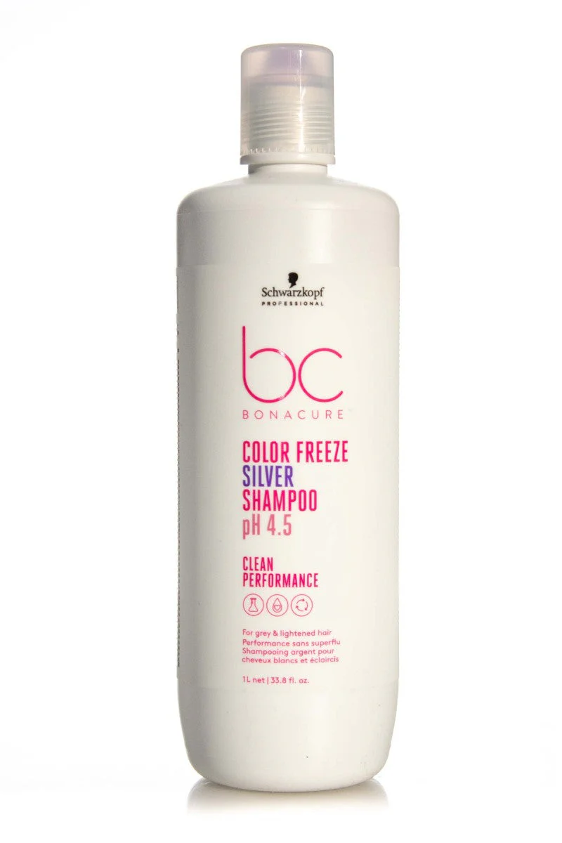 SCHWARZKOPF BONACURE Clean Performance Ph 4.5 Color Freeze Silver Shampoo | Various Sizes - Image 3