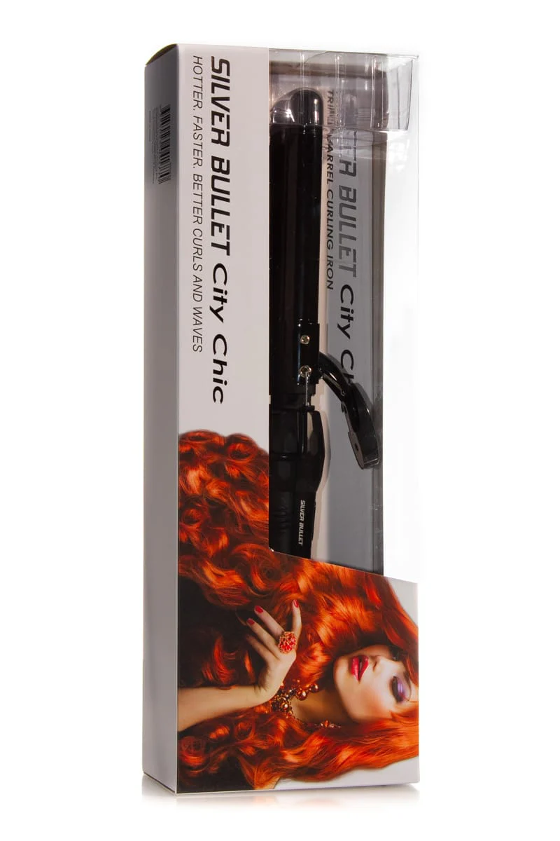 SILVER BULLET CITY CHIC TRIPLE BARREL CURLING IRON TONG - Image 2