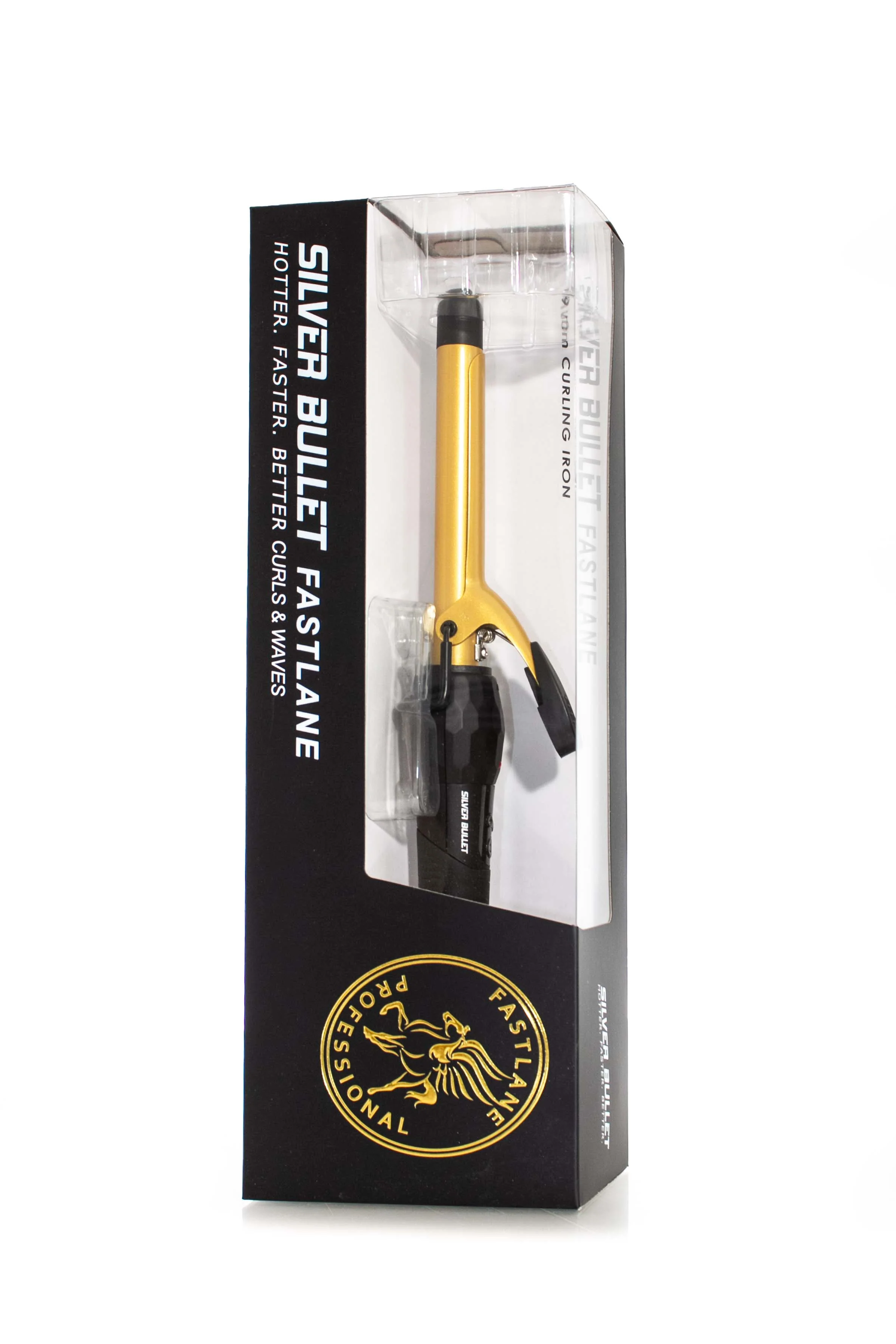 SILVER BULLET Fastlane Gold Ceramic Curling Iron Tong 19mm - Image 2
