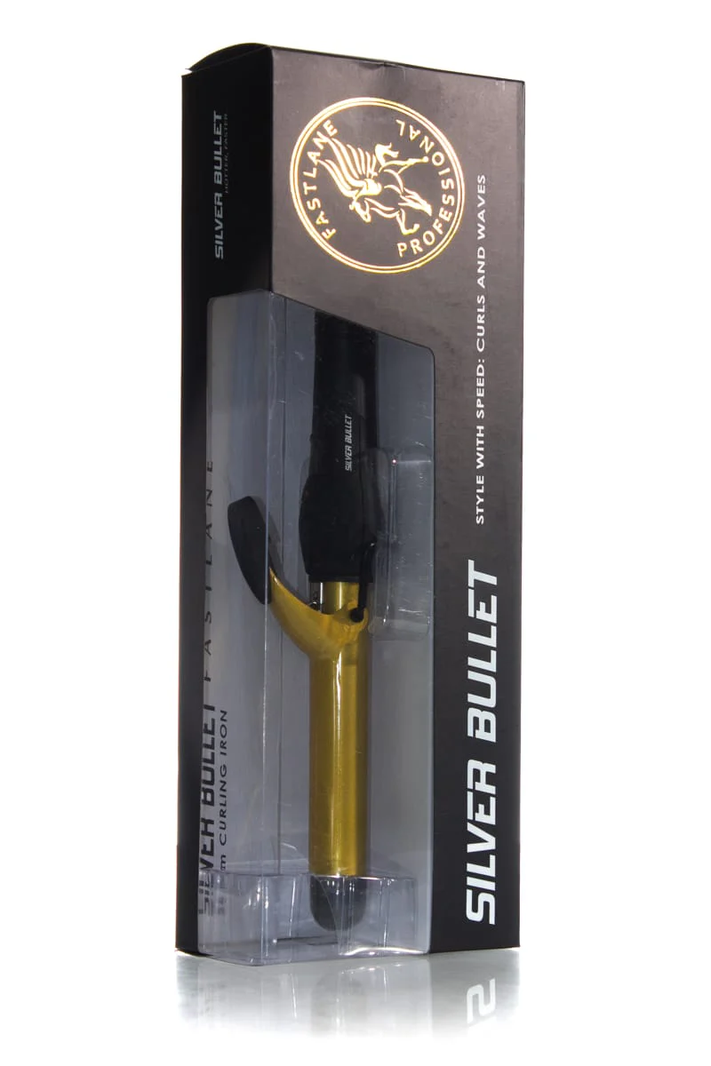 SILVER BULLET Fastlane Gold Ceramic Curling Iron Tong 25mm - Image 2