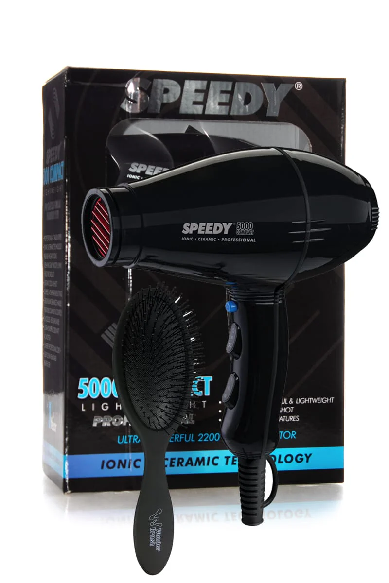 SPEEDY 5000 COMPACT HAIRDRYER BLACK - Image 2