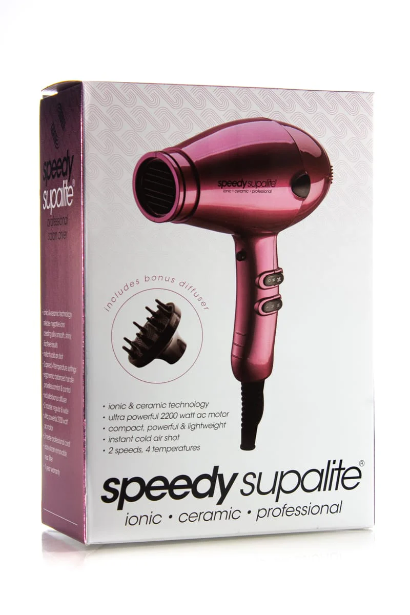 SPEEDY SUPALITE PROFESSIONAL HAIRDRYER BLUSH WITH DIFFUSER - Image 2