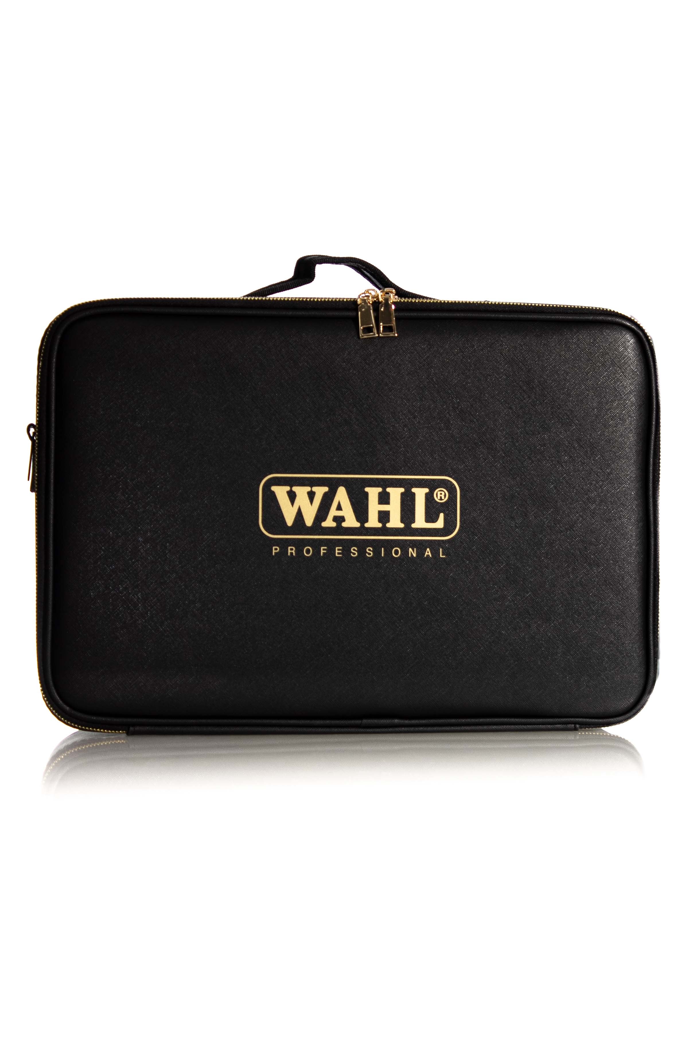 WAHL BLACK & GOLD LOGO LEATHER CASE