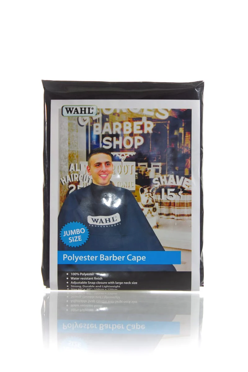 WAHL POLYESTER CUTTING CAPE JUMBO BLACK