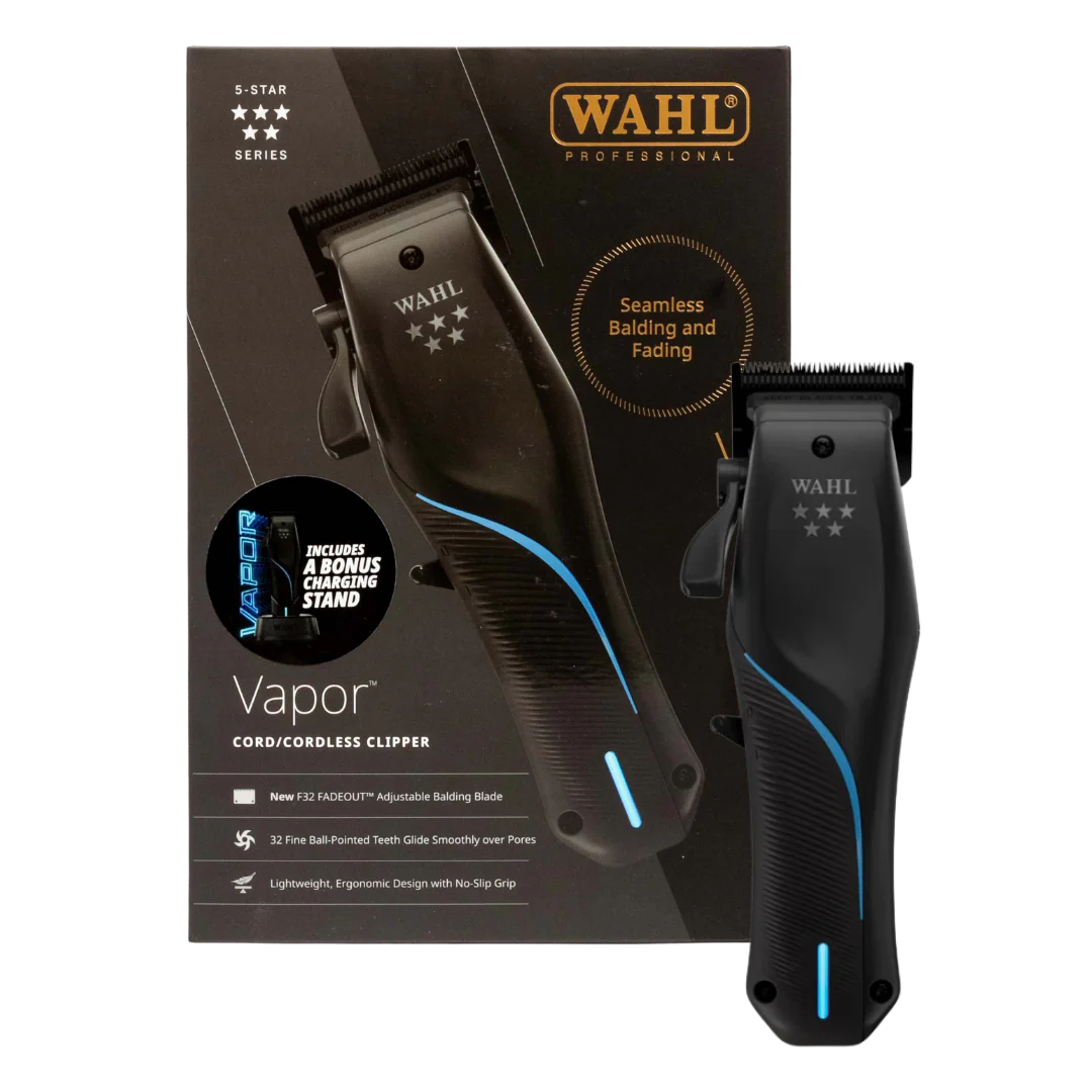 WAHL VAPOR CORDLESS CLIPPER + BONUS CHARGING STAND