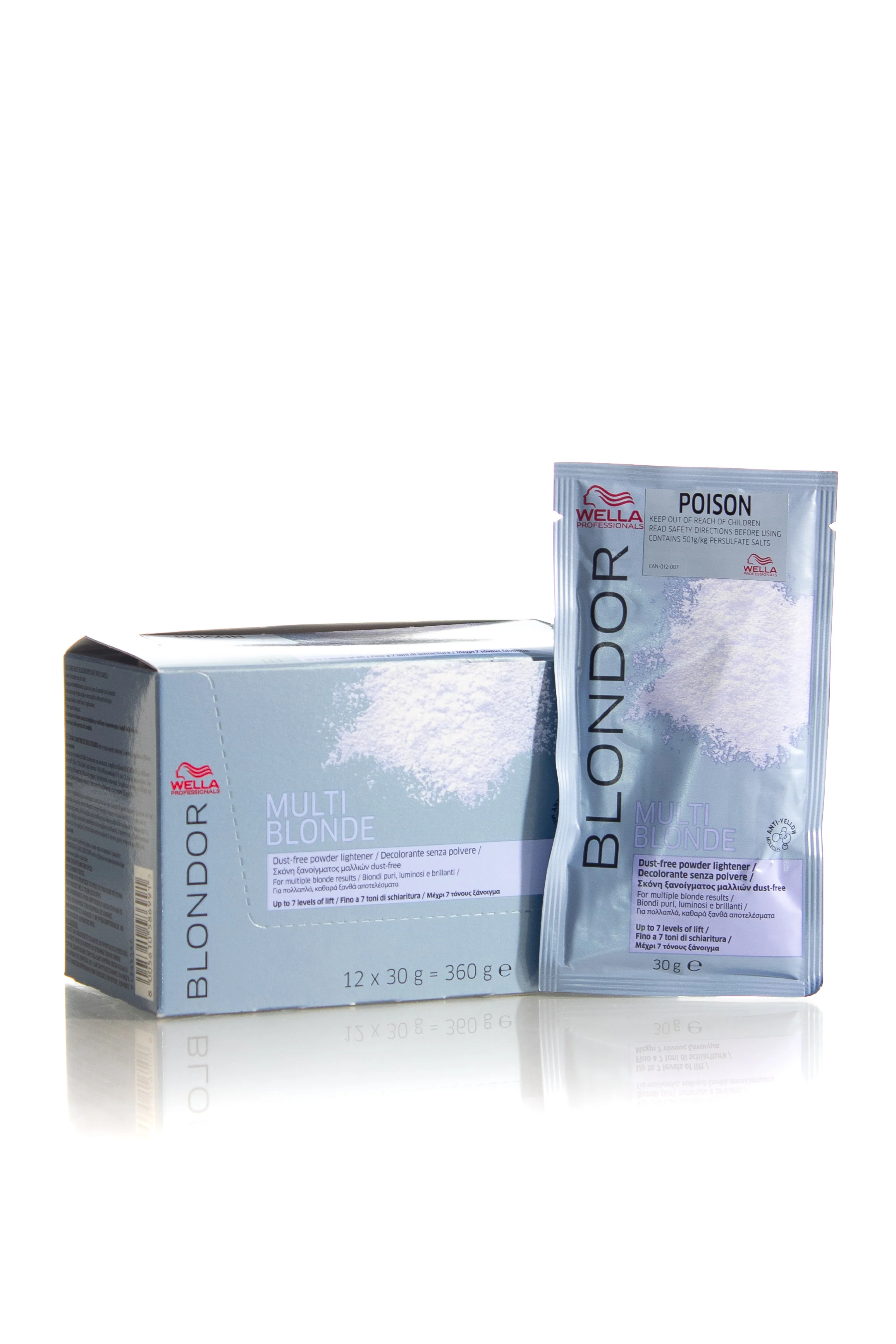 WELLA BLONDOR MULTI BLONDE DUST-FREE POWDER LIGHTENER SACHETS 12 X 30G